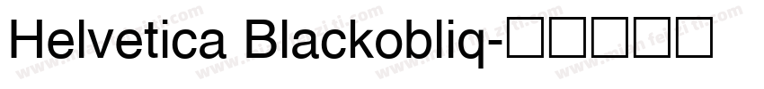 Helvetica Blackobliq字体转换